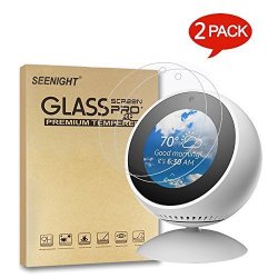 2 Pack Amazon Echo Spot Screen Protector Full Coverage Tempered Glass High Definition Screen Protector For Amazon Echo Spot With 9H Hardness Crystal Clear Scratch-resistant