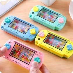 Baring Pack Of 4 Psp Style Cartoon Funny Water Handheld Game Console Ring Toss Puzzle Machine Toy Gift Colorful Arcade Video For Kids Children