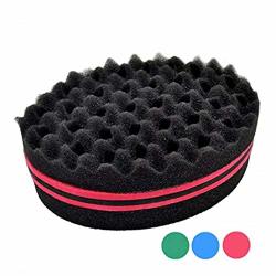 Tmrow Double Side Two In One Magic Twist Hair Sponge Afro Braid Style Coils Wave Hair Curl Sponge Brush