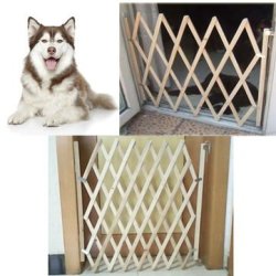 Folding Dog Gate Safety Fence Protection Wood Door Puppy Cat Pet Barrier Safety Fence