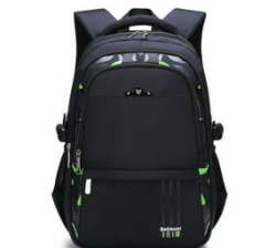 School Bags Orthopedic Waterproof Nylon Backpack - Green
