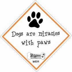 Dogs Are Miracles Sticker