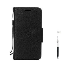 Phone Case For Straight Talk Alcatel Onetouch Pixi Avion Premium Wallet Pouch Case Pu Leather Stand + Stylus Pen Black