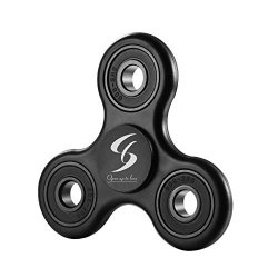 Fidget Spinner High Speed Tri-spinner Fidget Toy Stress Reducer With Premium Bearing Hand Fidget Spinner Perfect For Add Adhd Anxiety Autism Adult And Children Black