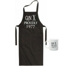 Gen X Proudly 1977 Apron & Mug Combo