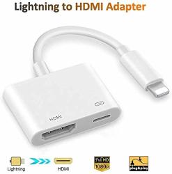 Apple Mfi Certified Lightning To HDMI Audio & Video Connector & Adapter Lightning Digital Audio Av Adapter Compatible Iphone 11 Pro XS X 8