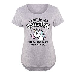 I Want To Be A Unicorn - Ladies Plus Size Scoop Neck Tee