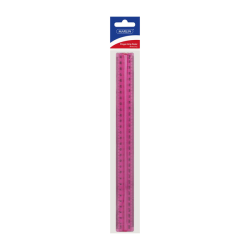 30CM Finger Grip Rulers Assorted Colors Pack Of 12