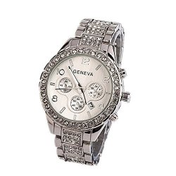 Watch Baomabao Women Fashion Luxury Crystal Quartz Watch Silver