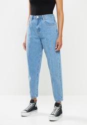 Missguided Super Wide Leg Tapered Jeans - Blue