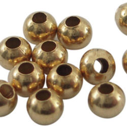 Brass Spacer Beads Round Unplated 3mm In Diameter Hole: 1.2mm Sold Per 100