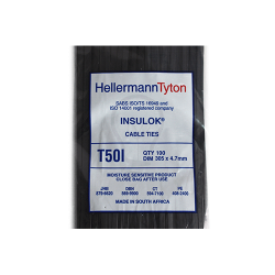 Hellermanntyton Cable Tie T50ibk - 4.7mm X 305mm