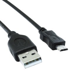 15FT Cable Forge USB Power Cable Compatible With: Google Chromecast Stick M To Male USB 2.0 Cord Black 15 Foot
