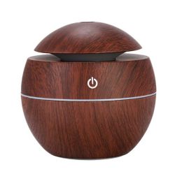 Dark Brown Ultrasonic Aroma Humidifier With Colour Changing LED With Scoop