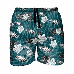 Nfl Philadelphia Eagles Hibiscus Floral Hawaiian Tropical Swim Suit Swimming Trunks Hibiscus L