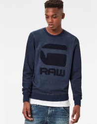 G-Star RAW Yster Blue Sweater - Xs Blue 
