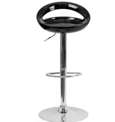 Cut Out Glossy Bar Stool in Black