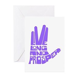 Cafepress - Live Long And Prosper - Greeting Card 20-PACK Note Card With Blank Inside Birthday Card Glossy