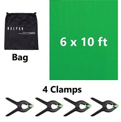 6 X 10 Feet Green Chromakey Backdrop Background Screen To Enhance Your Photography Photo-video Studio With 4 Heavy Duty Backdrop Clamps: