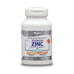 Premium Zinc With Selenium Vitamin C & Vitamin D3 - Adults - 60S Vegecaps