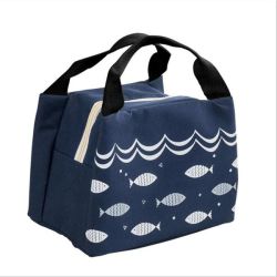 Lunch Bag High Capacity Box Waterproof Reusable Thermal Portable Bag - Blue