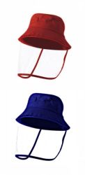 Set Of 2 Kika Kids Bucket Hats With Visors - Red And Navy