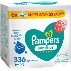 Pampers Sensitive Wet Wipes 336 6X56 Baby Wipes