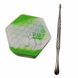 TOPJAR Multicolor Non-stick Silicone Container 22ml with 1 Non-slip Silicone Wax Mat and 1 Stainless Steel Carving Tool 