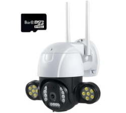 Wireless Network Operated Surveillance Camera With 24 LED Illumination System & 8GB Sd Card