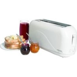 Mellerware Toaster 4 Slice Plastic White 1300W "hot Slice