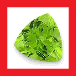 Peridot Natural - Vibrant Green Trilliant Facet - 0.410cts