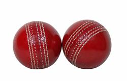 Ksz Traders Cricket Leather Balls Set Of 2 A Grade Handstitched Red