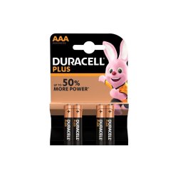 Duracell Plus Power Aaa Batteries 4 PC