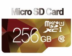 128GB 256 Micro Sd Sdxc Memory Card High Speed Class 10 With Micro Sd Adapter 256GB Gold