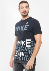 Nike Nsw Printed Aop Tee - Black white