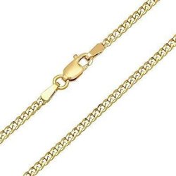 60CM Curb Link Chain 2MM - 18KT Gold Filled