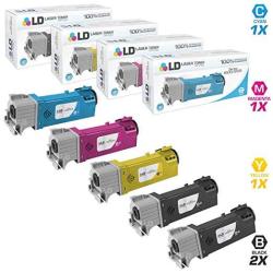 LD Products Ld Compatible Toner Cartridge Replacements For Xerox Phaser 6500 & Workcentre 6505 High Yield 2 Black 1 Cyan 1 Magenta 1 Yellow 5-PACK