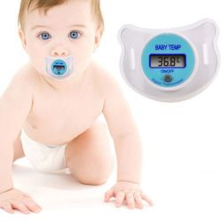 Baby Thermometer pacifier With Lcd Digital Screen - Blue