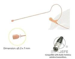 Av-jefe AVL670 Professional Omnidirectional Earhook Microphone Tan Color With Hirose MINI 4 Pin Xlr Connector