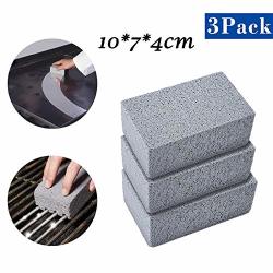 Mkvfa 3PC Commercial Grade Grill Cleaning Brick Griddle Grill Cleaner Bbq Barbecue Scraper Griddle Stone Without Harsh Chemicals Or Abrasives