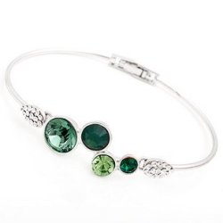 Lovely Green Cz Bangel Bracelet
