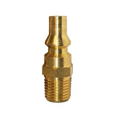 Dozyant Propane Brass Quick Connect Fitting Adapter- Full Flow Male Plug X 1 4" Male Npt For Rv Portable Bbq
