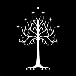 The Tree Of Gondor Womens T-Shirt Black Large