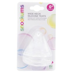 Snookums - Wide Neck Cross Cut Silicone Teat 2 Pack