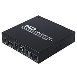 Scart HDMI To HDMI Video Converter Box 1080P Scaler 3.5MM Coaxial Audio Out