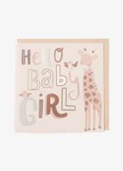 Baby Girl African Animals Foil Gift Card