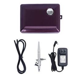 Airbrush Makeup Kit Fy-light Cosmetic Makeup And Compressor System For Face Nail Temporary Tattoos Cake Decorating Purple