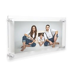 NIUBEE 8.5x14 Clear Acrylic Wall Mount Picture Frame Floating Frames for  Photography Display (Legal Size)