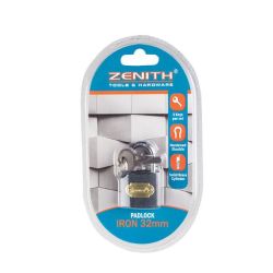 Padlock - Home Security - Iron - Extra Keys - Silver - 32MM - 3 Pack