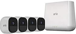 Arlo Pro 2 VMS4430P-100NAR Wireless Home Security Camera System With Siren Rechargeable Night Vision Indoor outdoor 1080P 2-WAY Audio Wall Mount 4 Camera Kit White